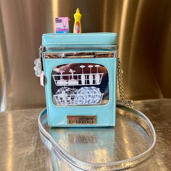 Betsey Johnson Clean or Dirty Dishwasher Kitsch Bag - Picture 1 of 6